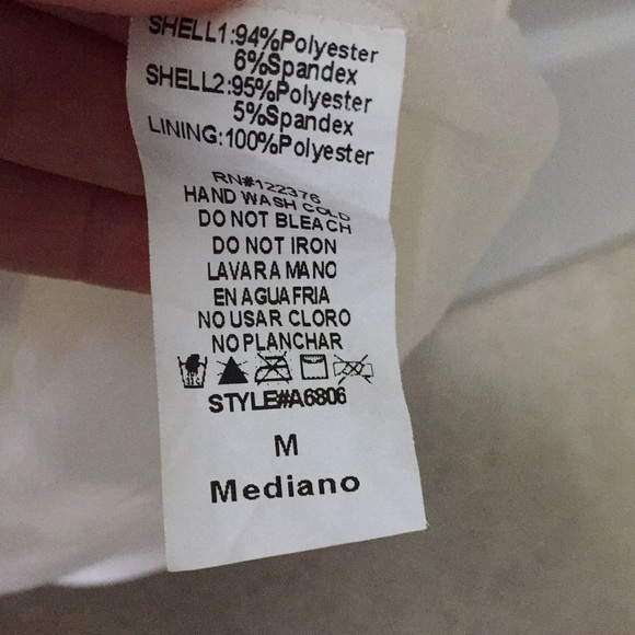 Mustard Seed - trendy white peplum net back top - Picture 5 of 5